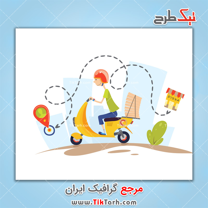 دانلود وکتور مفهومی پیک موتوری