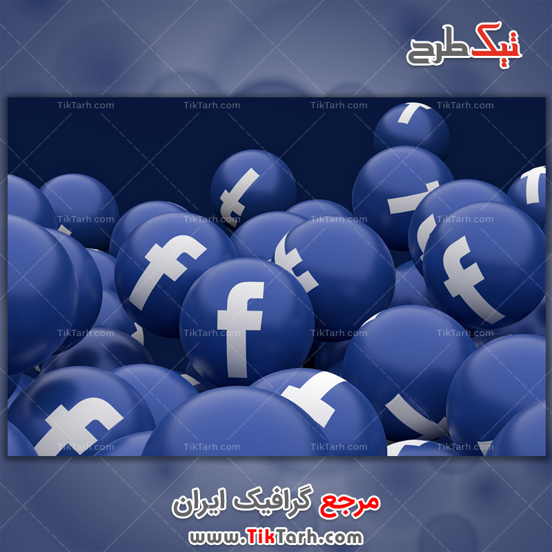 دانلود عکس گرافیکی توپ با طرح فیسبوک