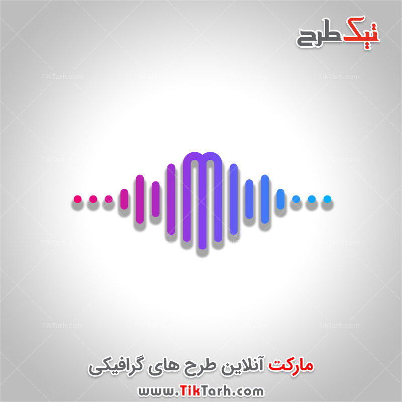 دانلود طرح لایه باز لوگو اکولایزر موسیقی