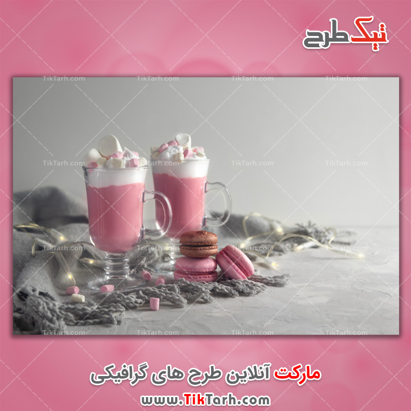 دانلود عکس باکیفیت میلک شیک توت فرنگی