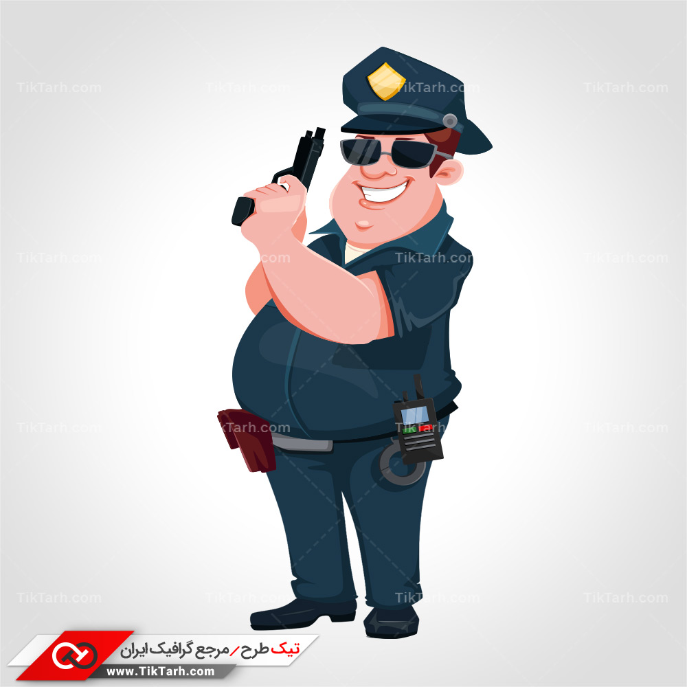 دانلود طرح لایه باز پلیس کارتونی