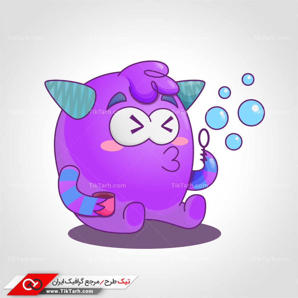 دانلود طرح لایه باز بچه غول بنفش کارتونی