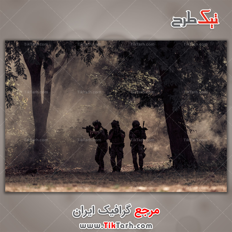 دانلود عکس با کیفیت تیم سربازان جنگل