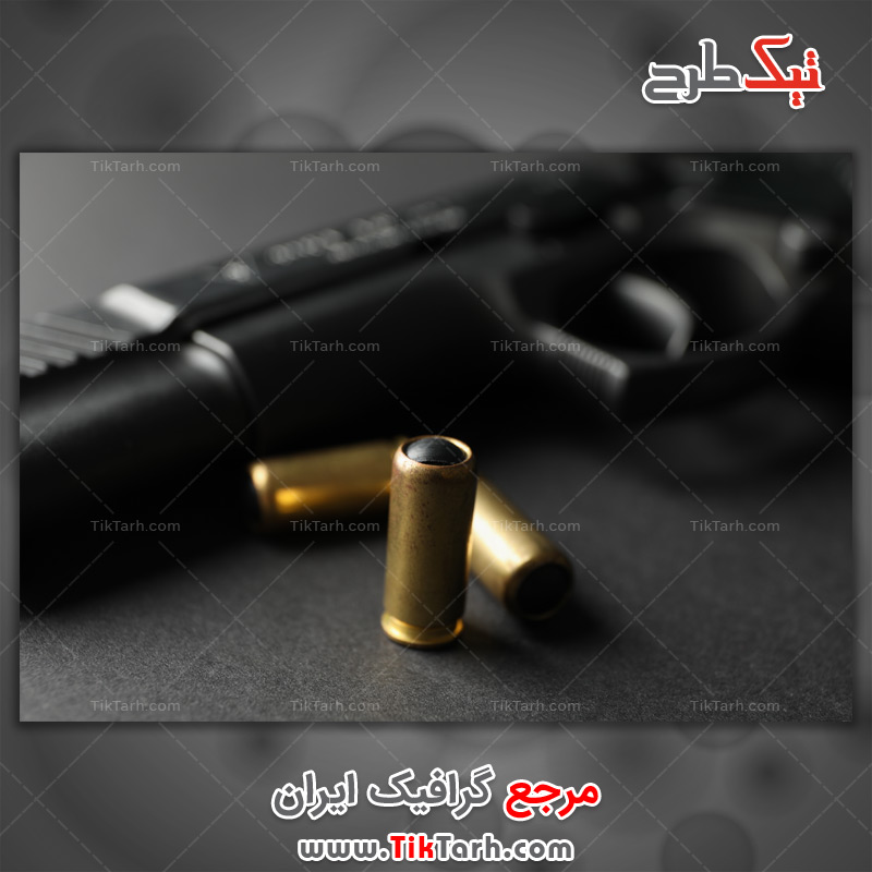 دانلود عکس با کیفیت تپانچه و گلوله