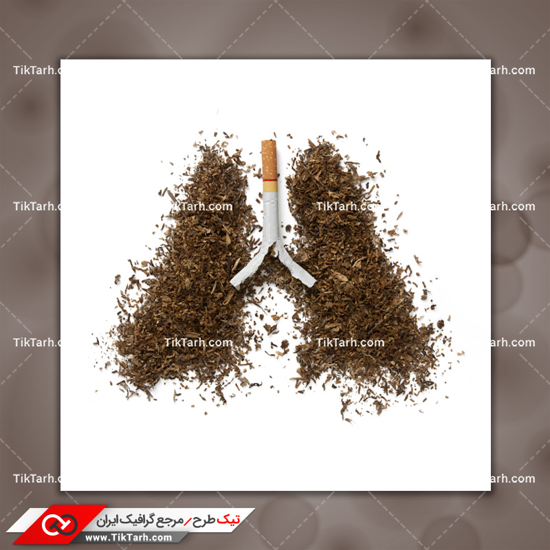 دانلود تصویر با کیفیت پوستر ریه و سیگار