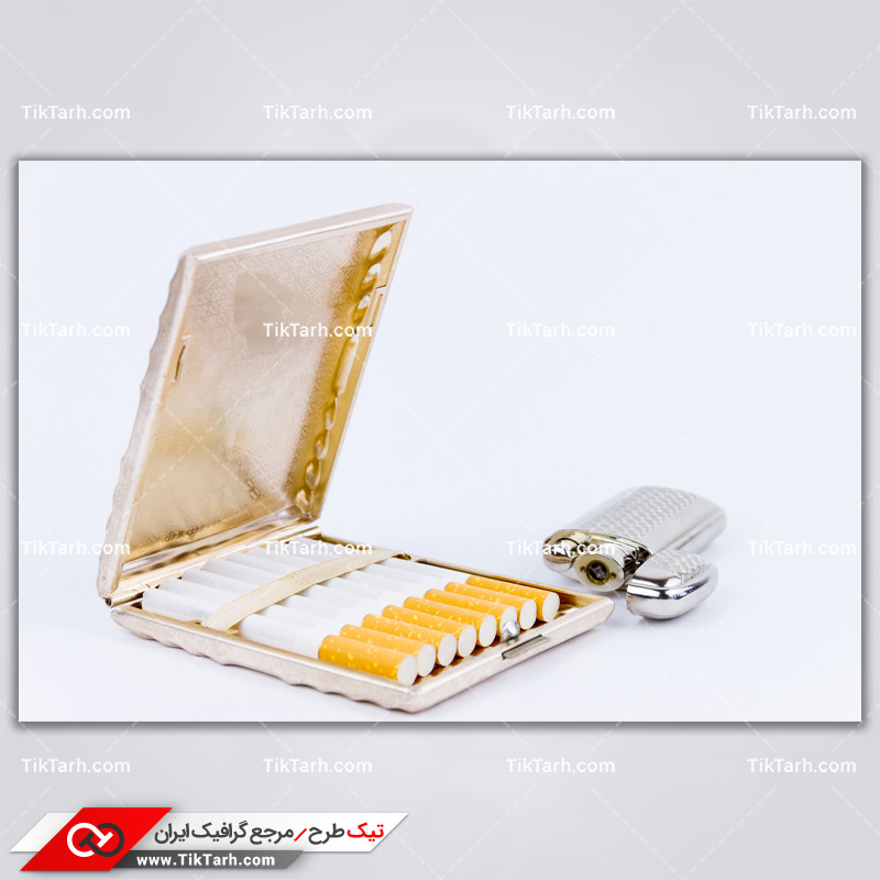 دانلود تصویر با کیفیت بسته سیگار و فندک فانتزی
