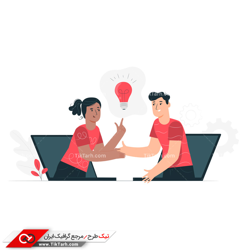 دانلود وکتور مفهومی تفکر وایده پردازی