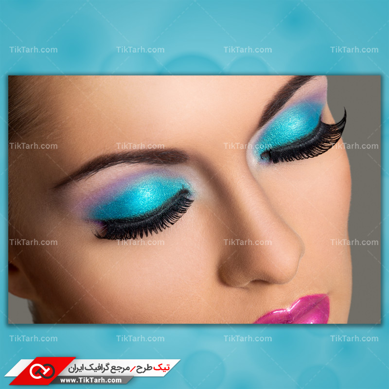 دانلود تصویر با کیفیت چشم با سایه آبی