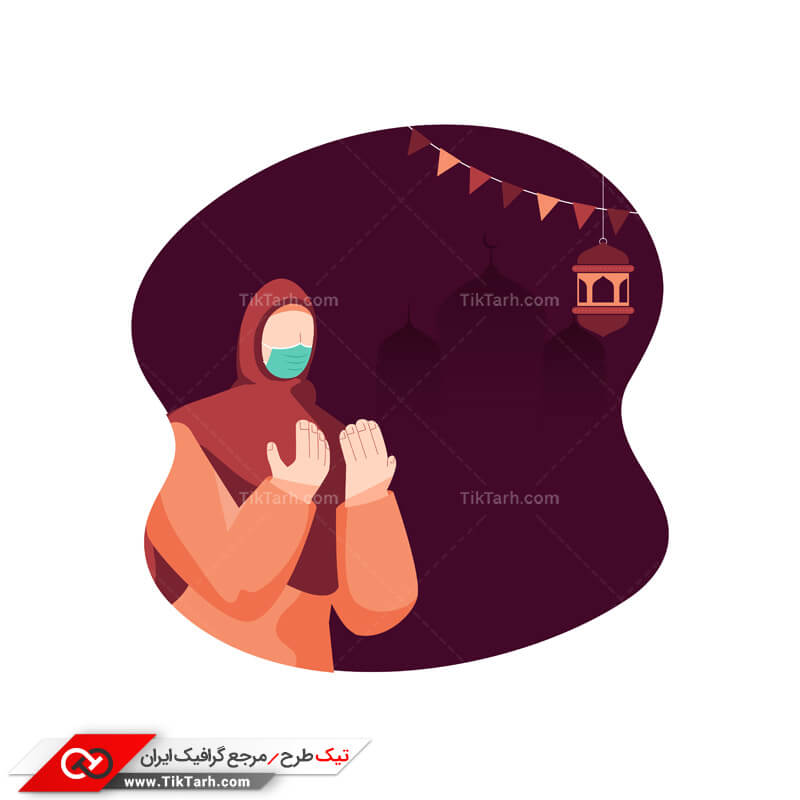 طرح آماده کلیپ آرت مذهبی دعا کردن