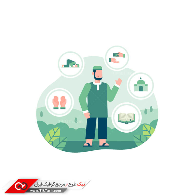 طرح آماده کلیپ آرت مذهبی فروع دین مسلمانان