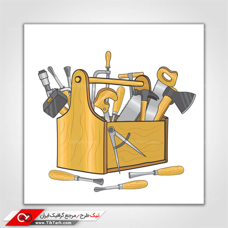 دانلود کلیپ آرت جعبه ابزار نجاری