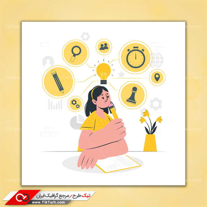 وکتور مفهومی ایده پردازی