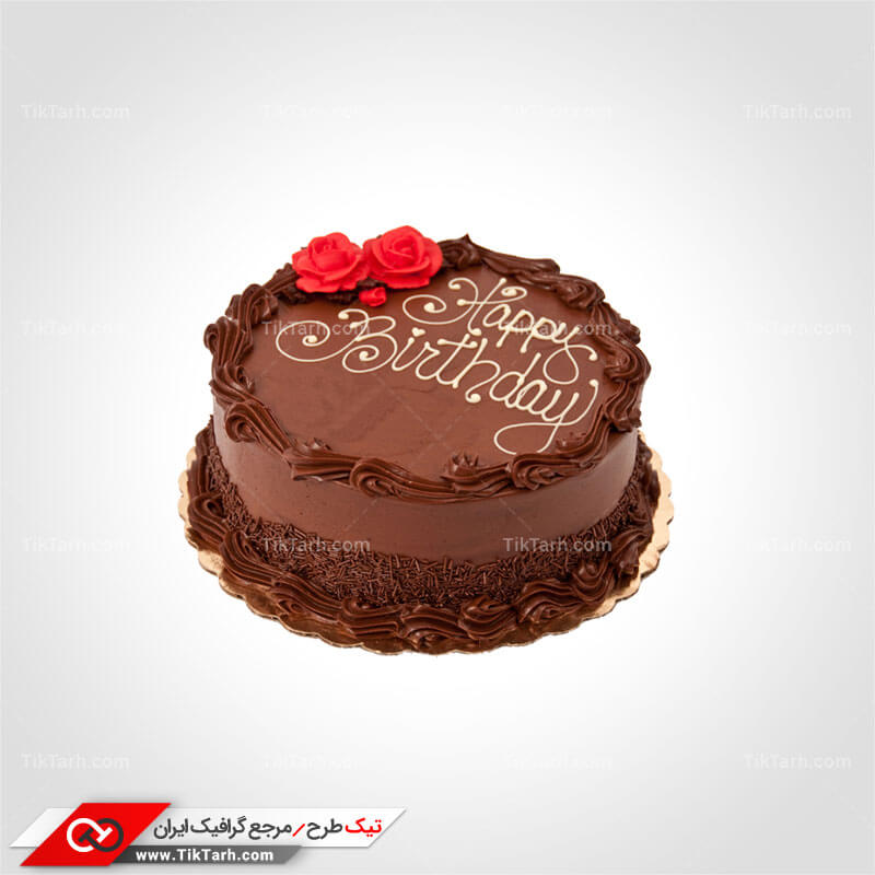 دانلود طرح لایه باز کیک تولد شکلاتی
