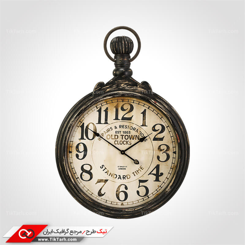 دانلود طرح لایه باز ساعت جیبی قدیمی