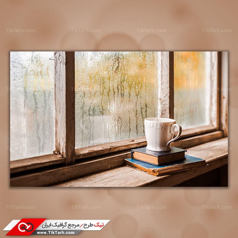 دانلود تصویر با کیفیت کتاب کنار پنجره