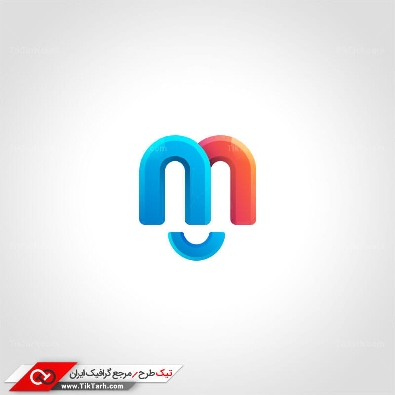 دانلود طرح لایه باز لوگو حرف انگلیسی M