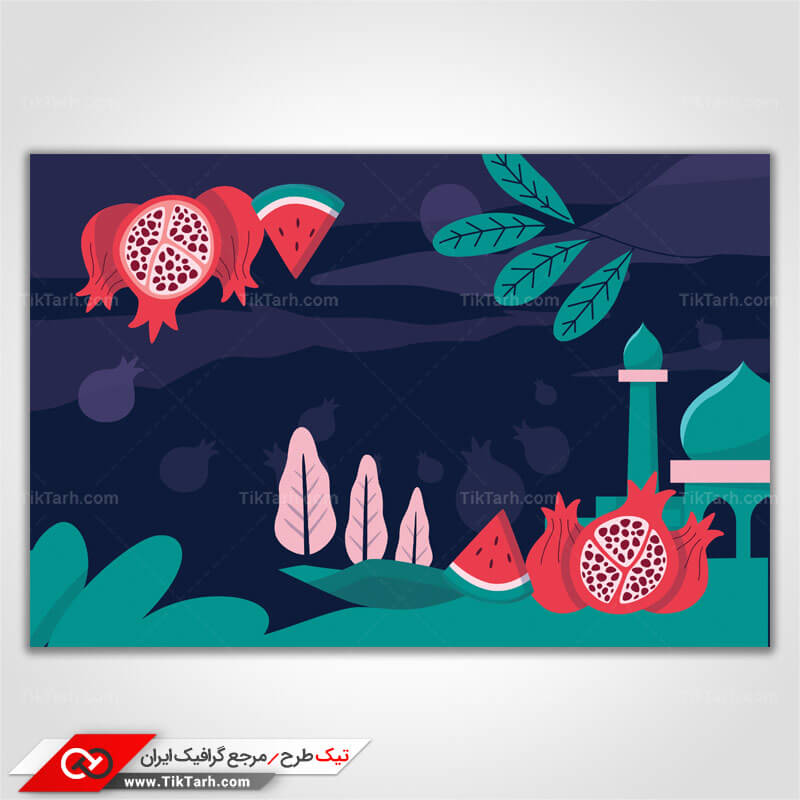 دانلود پس زمینه طراحی با طرح انار چله