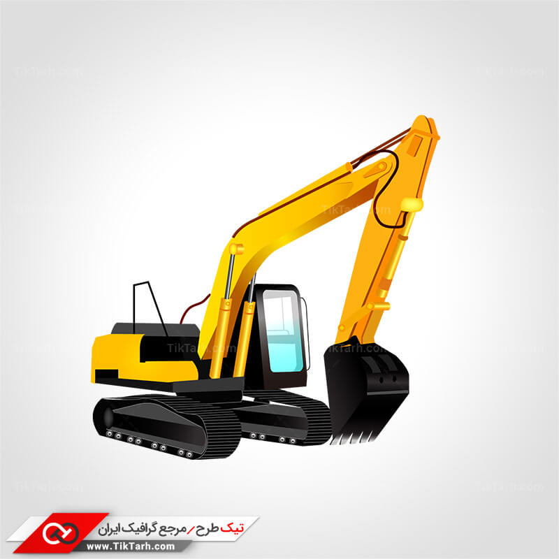 دانلود کلیپ آرت بیل مکانیکی زرد