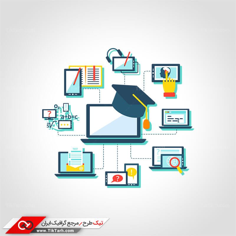 دانلود کلیپ آرت با طرح یادگیری الکترونیکی
