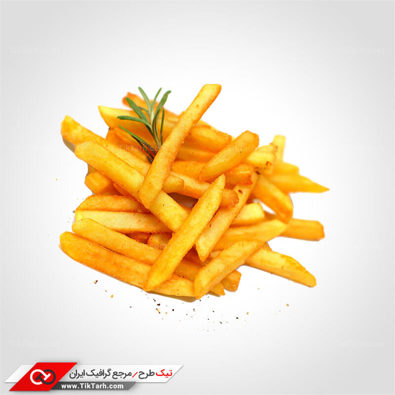 دانلود طرح گرافیکی سیب زمینی سرخ شده
