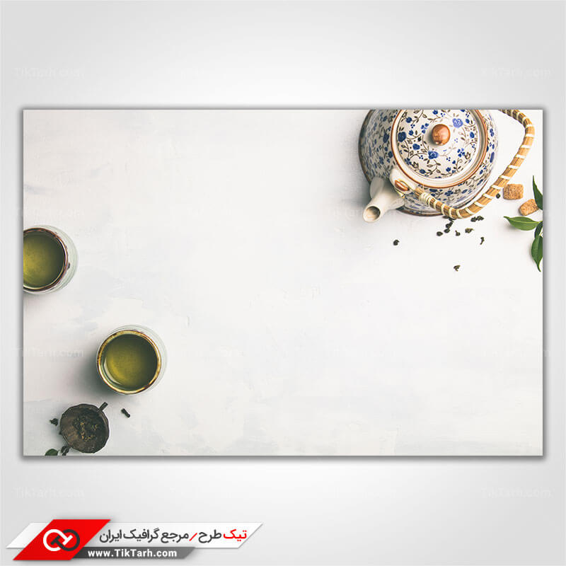 دانلود تصویر با کیفیت چای سبز از نمای بالا
