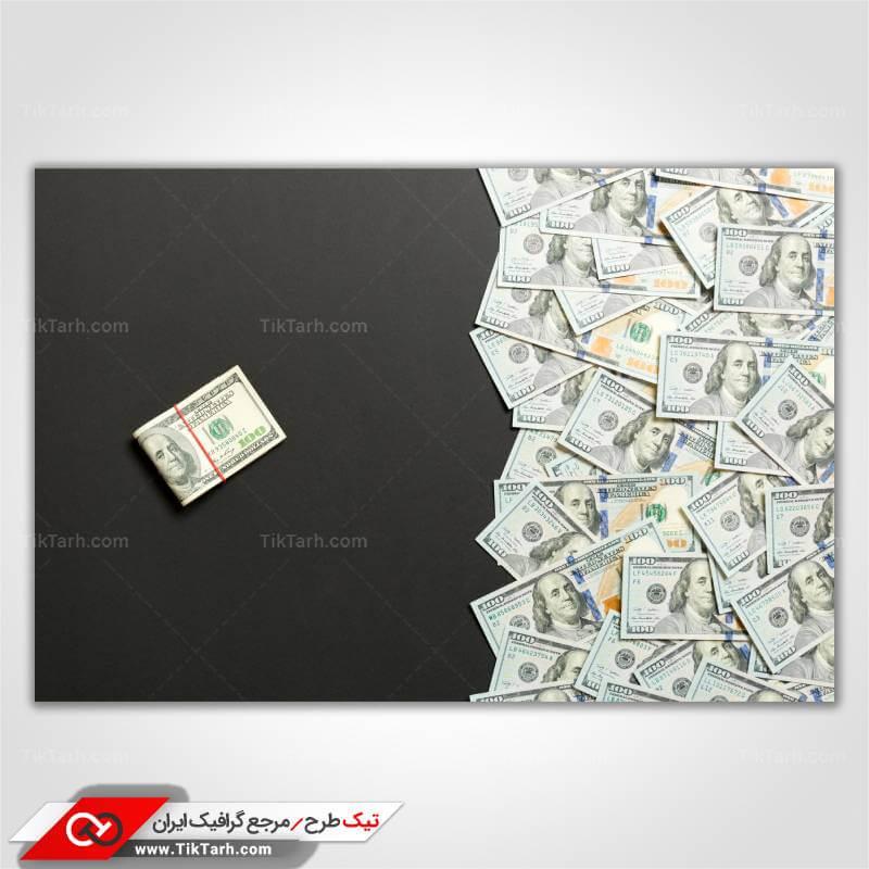 تصویر لارج فرمت اسکناس های صد دلاری