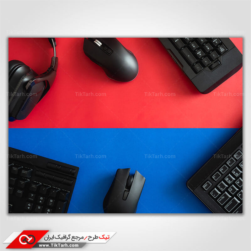 دانلود عکس با کیفیت تکنولوژی با زمینه قرمز و آبی