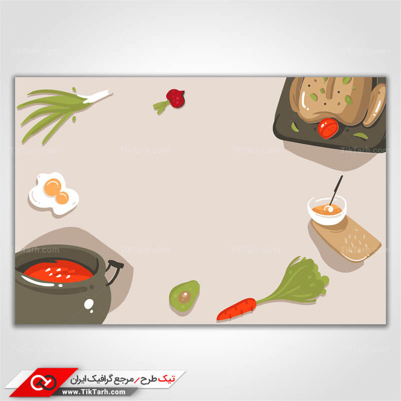 پس زمینه طراحی با طرح غذا