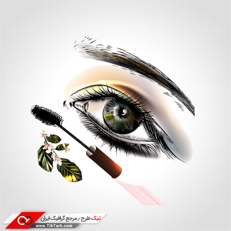 طرح لایه باز کلیپ آرت آرایش چشم