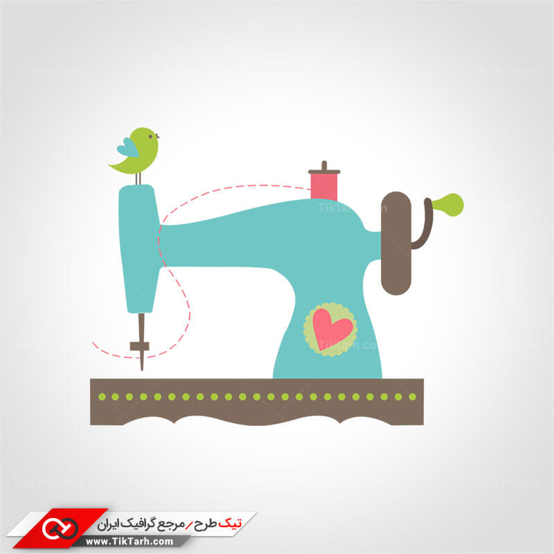 دانلود طرح لایه باز کلیپ آرت چرخ خیاطی