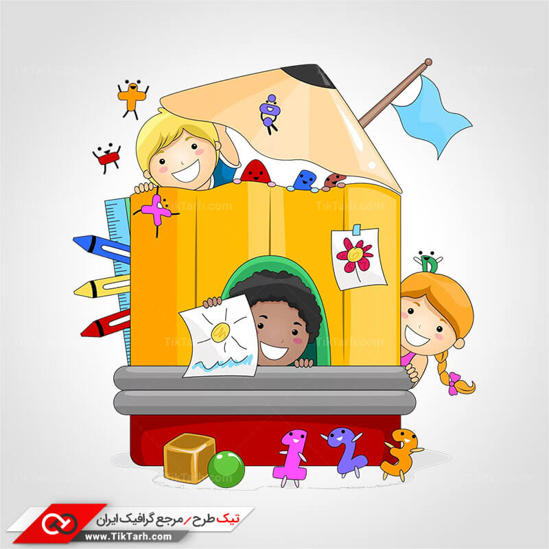 دانلود طرح کلیپ آرت دانش آموزان کوچک