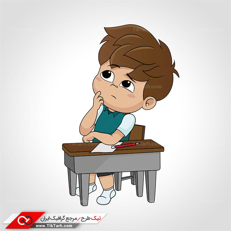 کلیپ آرت دانش آموز پسر