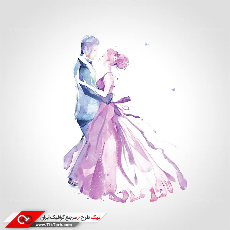 دانلود طرح گرافیکی عروس و داماد