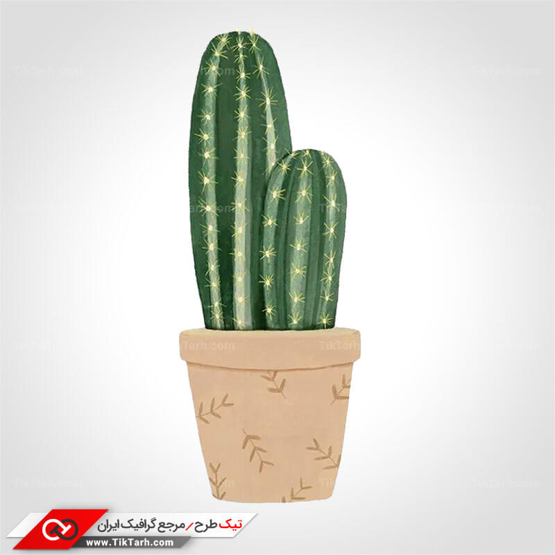 طرح لایه باز کلیپ آرت کاکتوس
