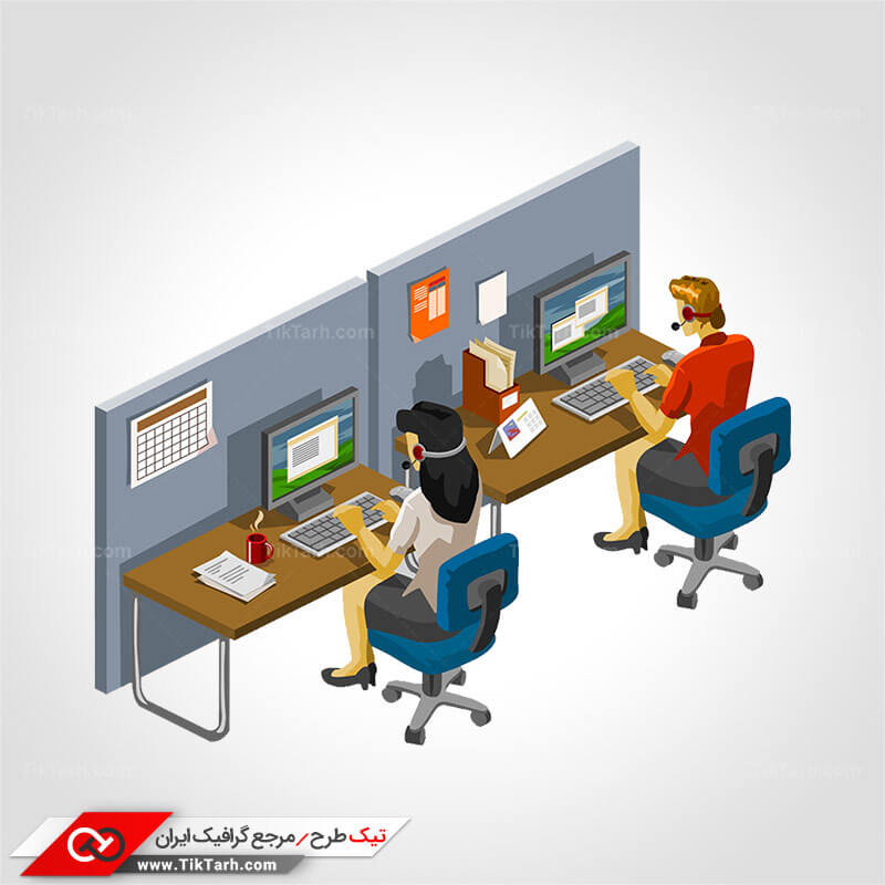 طرح گرافیکی کلیپ آرت پشتیبانی اینترنتی