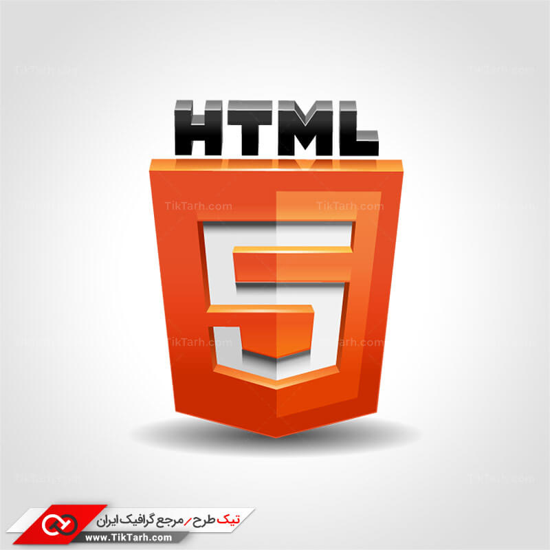 طرح لایه باز آیکون زبان HTML