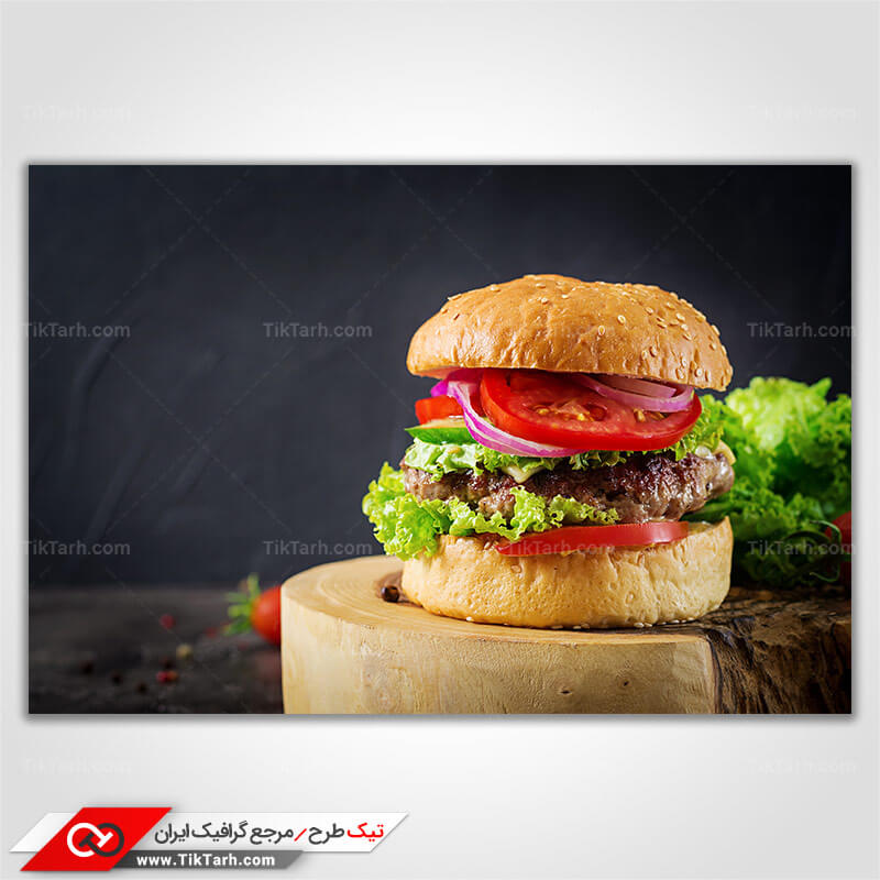 دانلود تصویر باکیفیت ساندویچ همبرگر مخصوص