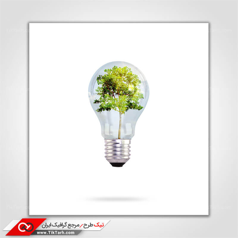 دانلود تصویر با کیفیت لامپ و درخت
