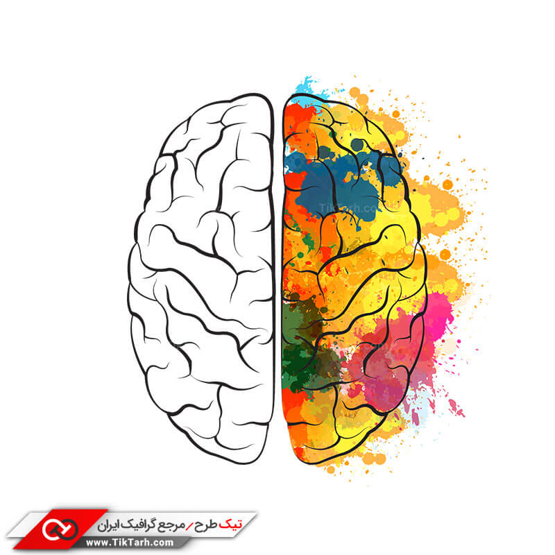 طرح گرافیکی کلیپ آرت مغز
