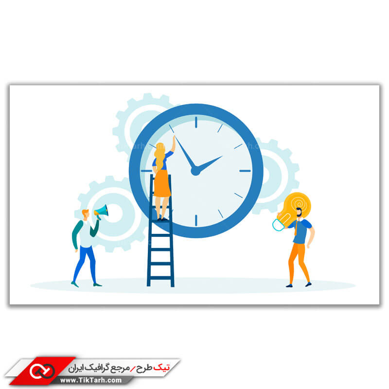 طرح لایه باز وکتور مفهومی زمان بندی کار