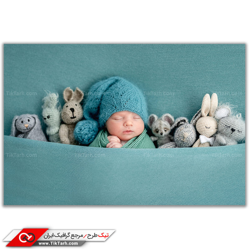 دانلود عکس با کیفیت نوزاد و عروسک