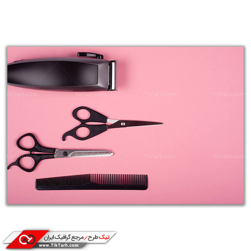 دانلود تصویر لارج فرمت لوازم پیرایش از نمای بالا