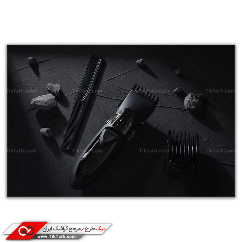 تصویر با کیفیت ماشین اصلاح و شانه