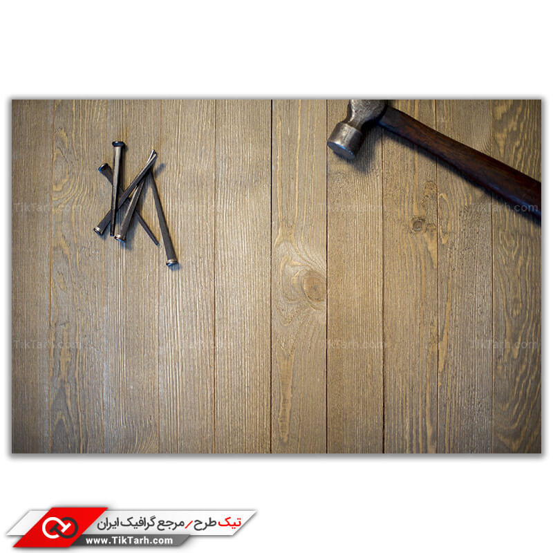 تصویر باکیفیت میخ و چکش