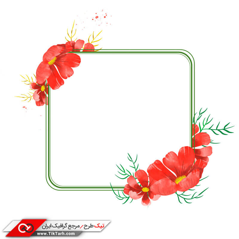 دانلود طرح لایه باز با کادر بیضی و گلهای رز