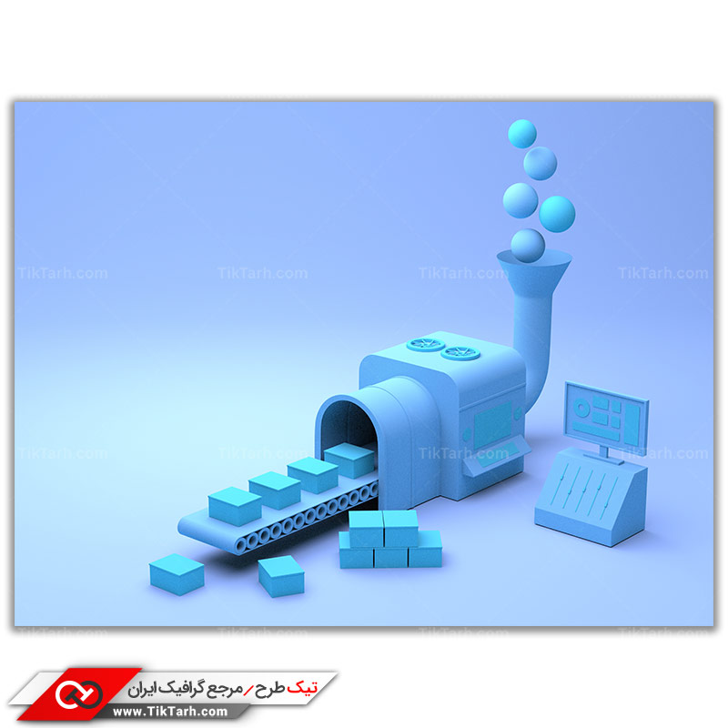 تصویر باکیفیت سه بعدی کارخانه