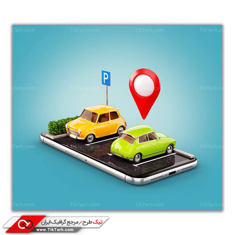 تصویر گرافیکی با طرح تاکسی اینترنتی