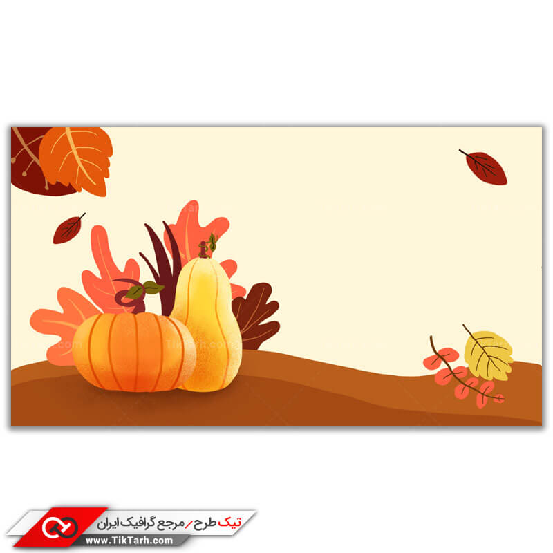 پس زمینه طراحی مزرعه کدو حلوایی