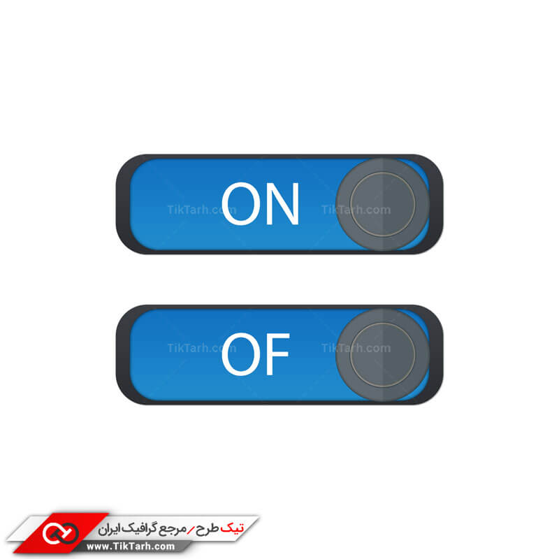 طرح لایه باز کلید روشن و خاموش تکی