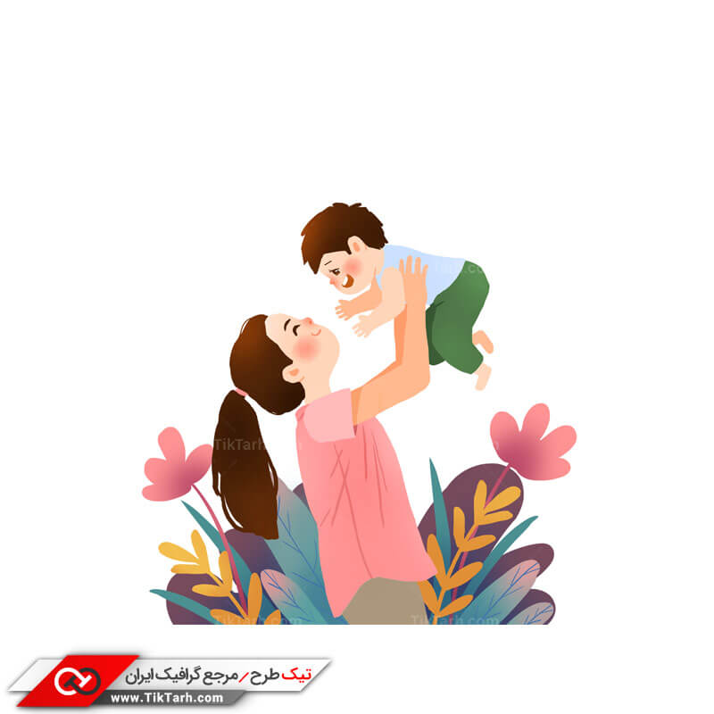 دانلود طرح کلیپ آرت کودک در آغوش مادر